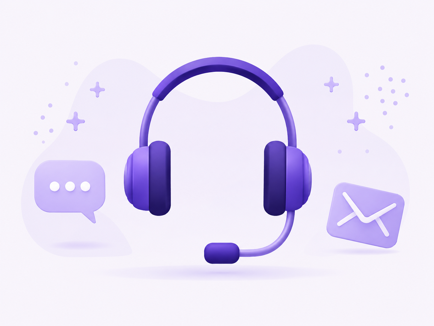 A support headset, representing DoubtComm's dedicated customer support